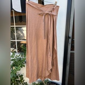 Aritzia Wilfred Linen Wrap Skirt, Size M